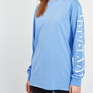 Ivy Park Beyonce Logo Blue Long Sleeve T-Shirt Top